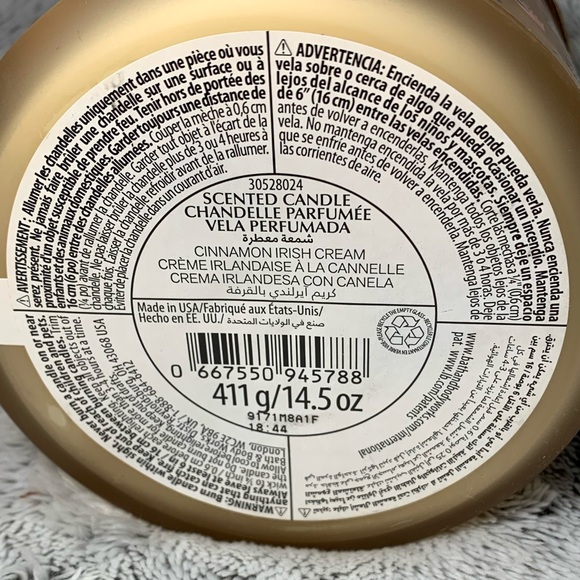 Cinnamon Irish Cream 3-wick candle from Bath & Body Works (2019) BBW - Picture 3 of 3